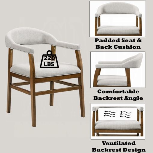 Acme Darcy Dark Walnut Arm Chair - Set of 2 - Image 7