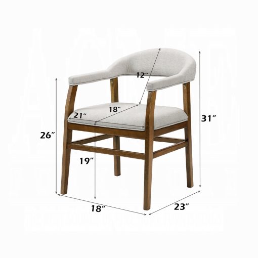 Acme Darcy Dark Walnut Arm Chair - Set of 2 - Image 9