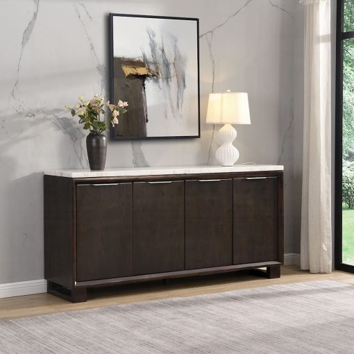 Acme Edwyn Natural Marble Top & Espresso Server