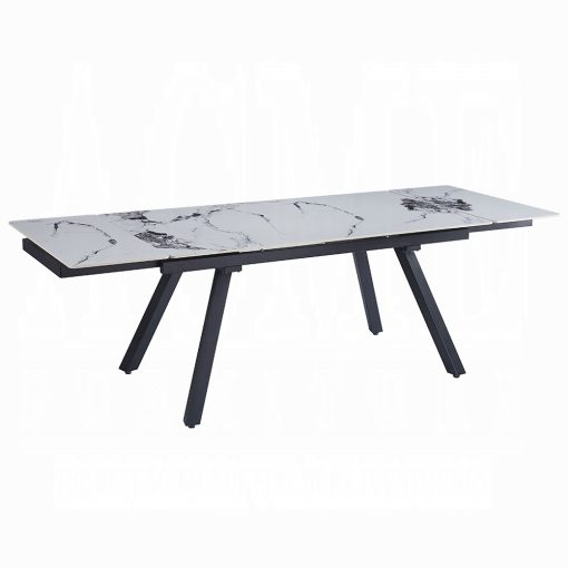 Acme Damita Ceramic Top & Black Dining Table - Image 2