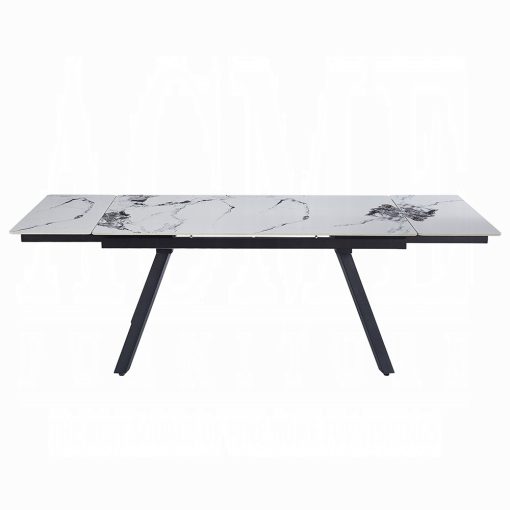 Acme Damita Ceramic Top & Black Dining Table - Image 3