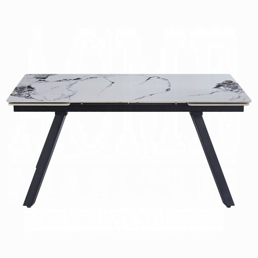 Acme Damita Ceramic Top & Black Dining Table - Image 4