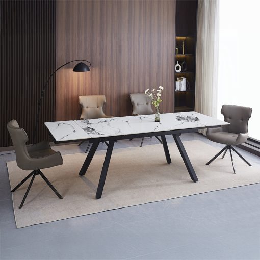 Acme Damita Ceramic Top & Black Dining Table - Image 9