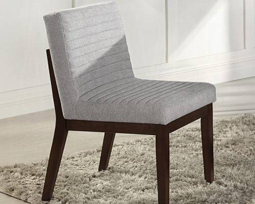 Acme Edwyn Gray Linen & Espresso Side Chair - Set of 2