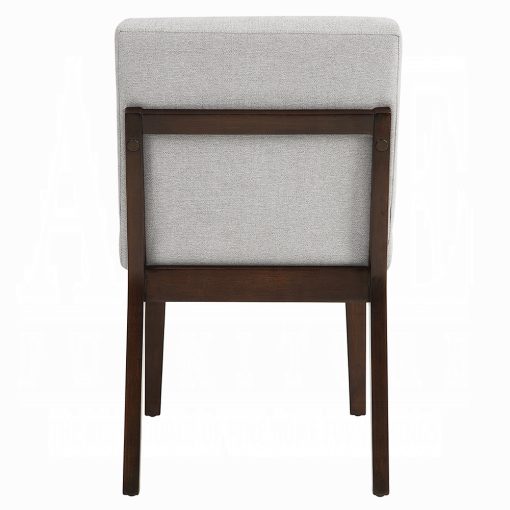 Acme Edwyn Gray Linen & Espresso Side Chair - Set of 2 - Image 5