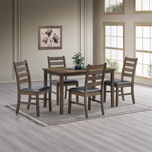 Acme Damica Walnut Dining Table - Image 6