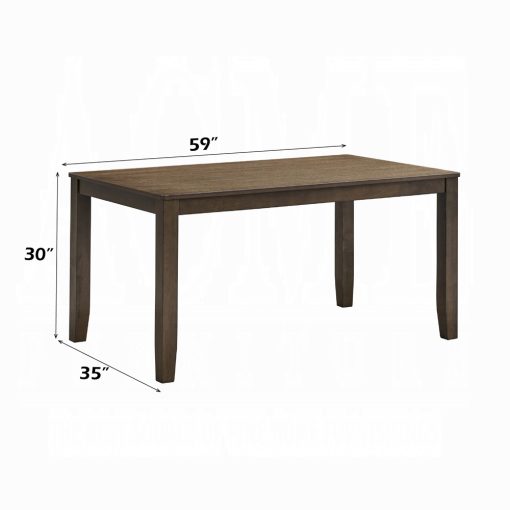 Acme Damica Walnut Dining Table - Image 8