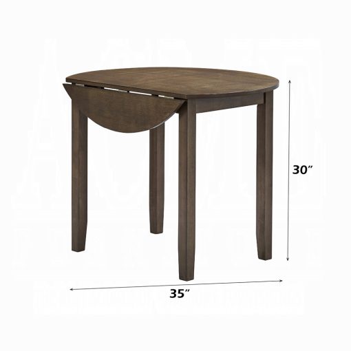 Acme Damica Walnut Round Dining Table - Image 7