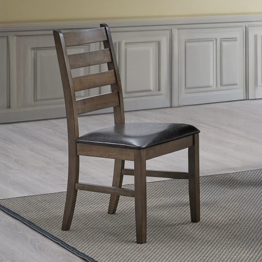 Acme Damica Walnut Side Chair - Set of 2