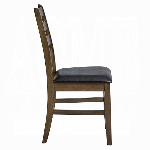 Acme Damica Walnut Side Chair - Set of 2 - Image 4