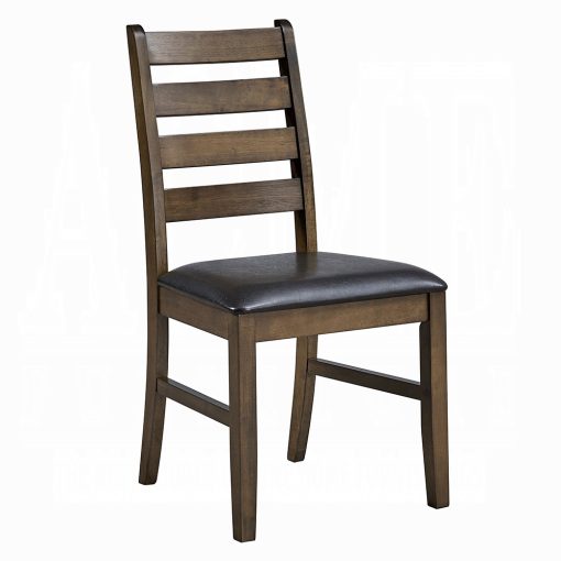 Acme Damica Walnut Side Chair - Set of 2 - Image 5