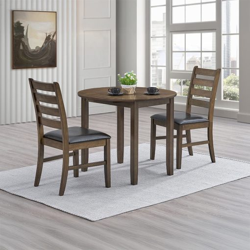 Acme Damica Walnut Side Chair - Set of 2 - Image 6
