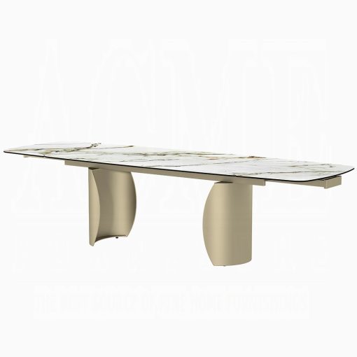 Acme Cora Ceramic Top & Golden Champange Dining Table - Image 3