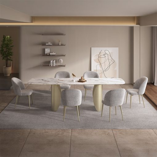 Acme Cora Ceramic Top & Golden Champange Dining Table - Image 10