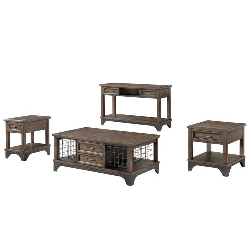 Intercon Whiskey River Gunpowder Grey Chairside Table - Image 3