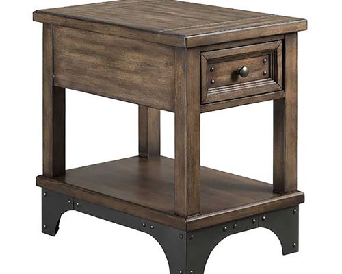 Intercon Whiskey River Gunpowder Grey Chairside Table