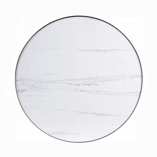 Acme Abilene Nesting Marble Top & Brush Silver Coffee Table Set - Image 4