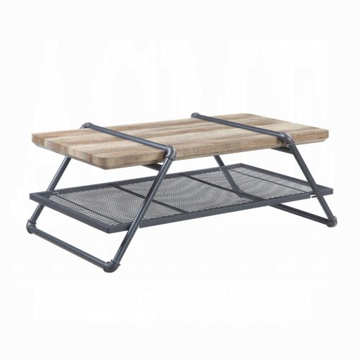 Acme Brantley Oak & Sandy Gray Coffee Table - Image 2