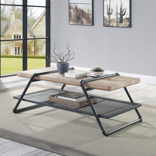 Acme Brantley Oak & Sandy Gray Coffee Table