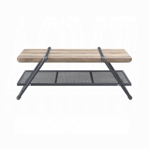 Acme Brantley Oak & Sandy Gray Coffee Table - Image 3