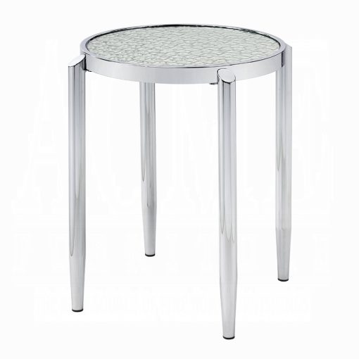 Acme Abbe Glass & Chrome End Table - Image 2