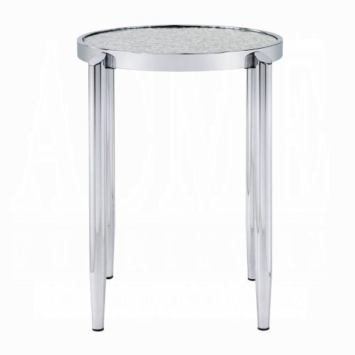 Acme Abbe Glass & Chrome End Table - Image 3