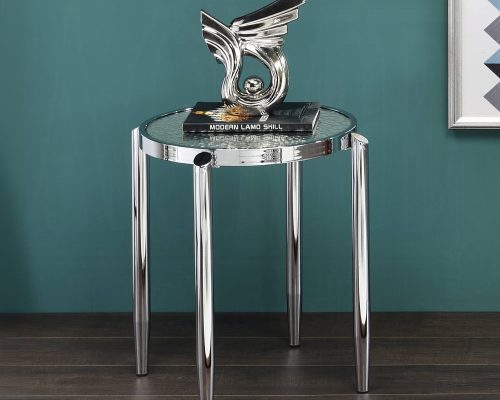 Acme Abbe Glass & Chrome End Table
