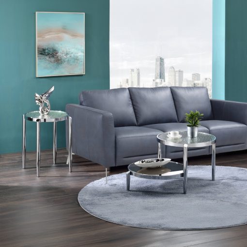 Acme Abbe Glass & Chrome End Table - Image 5