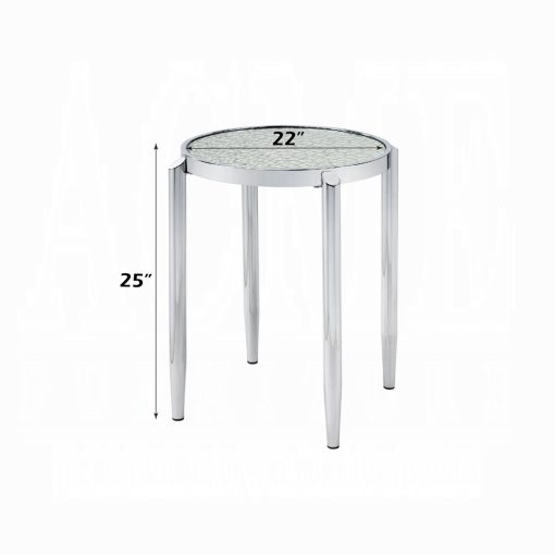 Acme Abbe Glass & Chrome End Table - Image 7