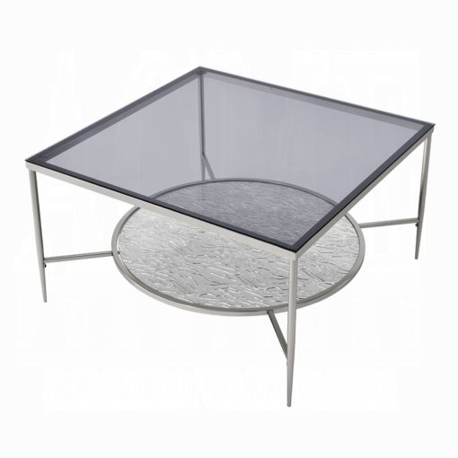 Acme Adelrik Glass & Chrome Coffee Table - Image 4