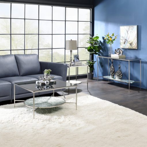 Acme Adelrik Glass & Chrome Coffee Table - Image 5