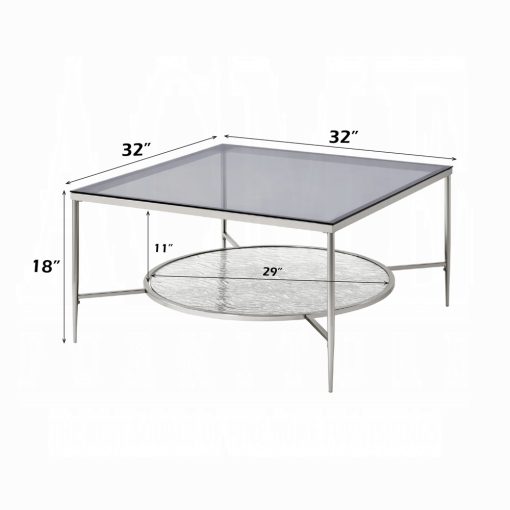 Acme Adelrik Glass & Chrome Coffee Table - Image 7