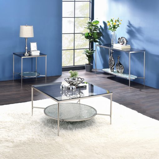 Acme Adelrik Glass & Chrome Coffee Table - Image 6