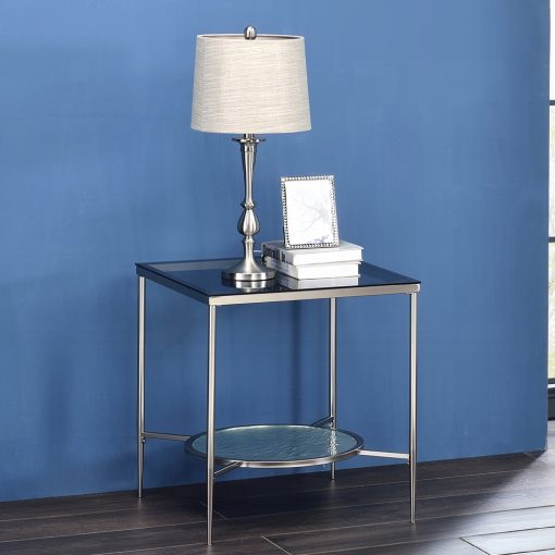 Acme Adelrik Glass & Chrome End Table