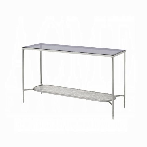 Acme Adelrik Glass & Chrome Sofa Table - Image 2