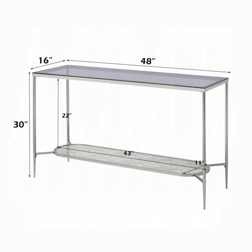 Acme Adelrik Glass & Chrome Sofa Table - Image 6