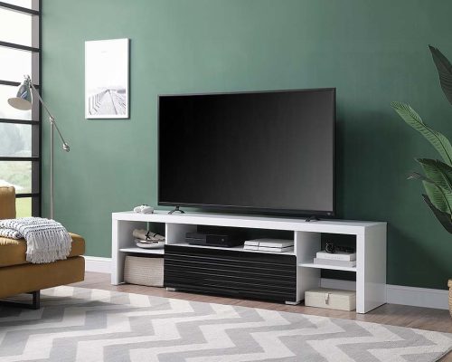 Acme Buck II White & Black High Gloss Tv Stand