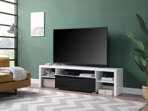 Acme Buck II White & Black High Gloss Tv Stand