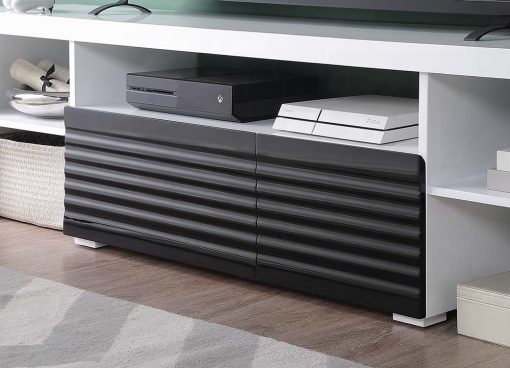 Acme Buck II White & Black High Gloss Tv Stand - Image 5