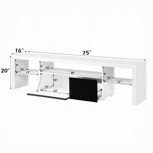 Acme Buck II White & Black High Gloss Tv Stand - Image 6
