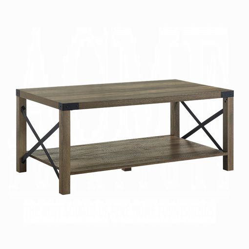 Acme Abiram Rustic Oak Coffee Table - Image 2