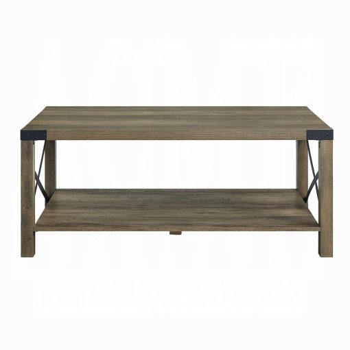Acme Abiram Rustic Oak Coffee Table - Image 3