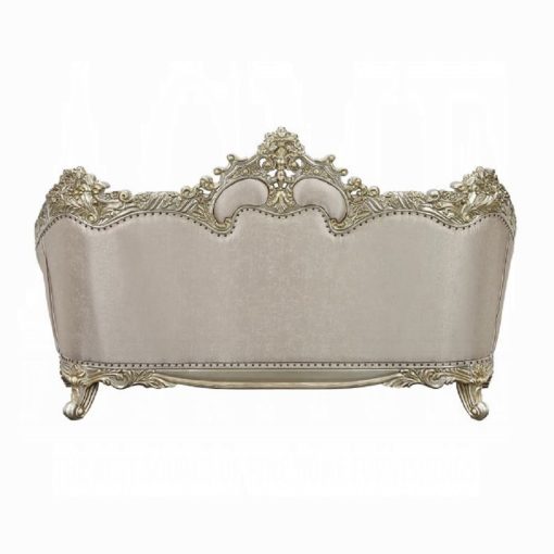 Acme Danae Fabric, Champagne & Gold Sofa with 7 Pillows - Image 5
