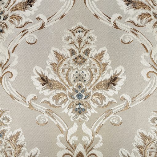 Acme Danae Fabric, Champagne & Gold Chair with 2 Pillows - Image 6
