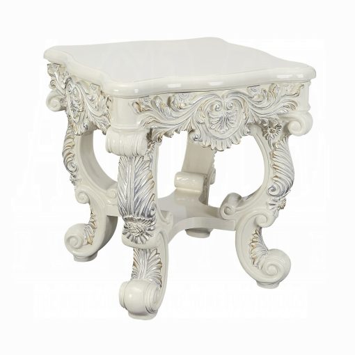 Acme Adara Antique White End Table - Image 2