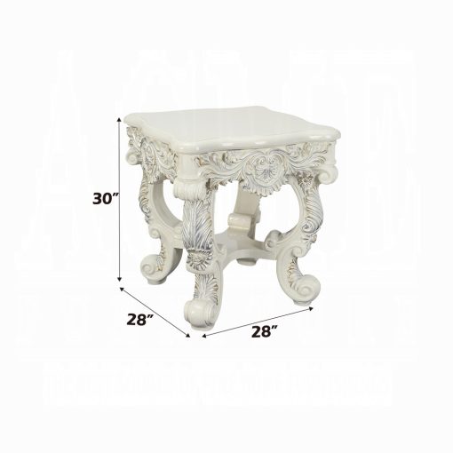 Acme Adara Antique White End Table - Image 6