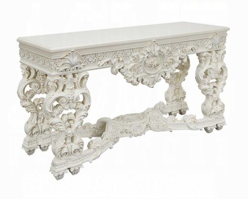 Acme Adara Antique White Sofa Table