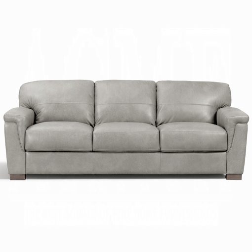 Acme Cornelia Pearl Gray Leather Sofa - Image 3