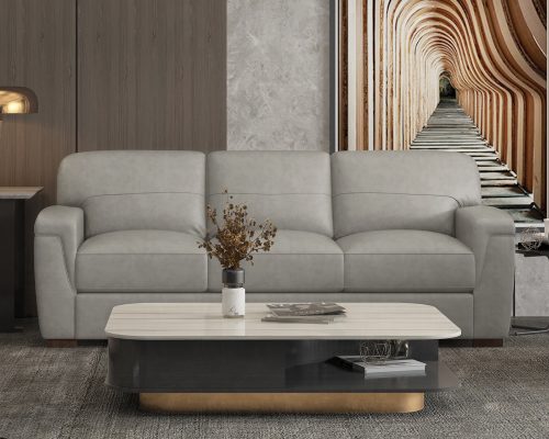 Acme Cornelia Pearl Gray Leather Sofa