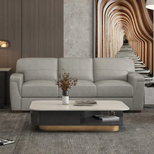 Acme Cornelia Pearl Gray Leather Sofa